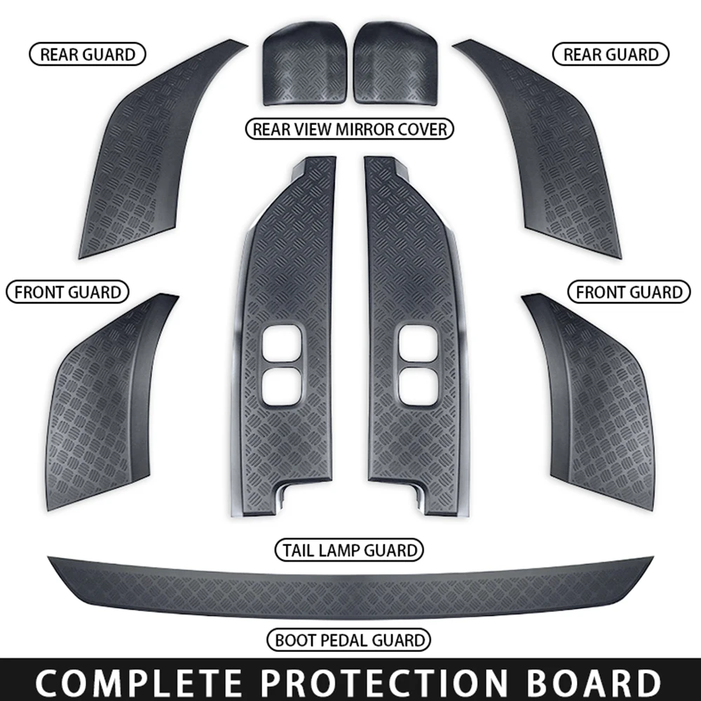 

ABS For Land Rover Defender 110 2020 Car Accessories Rearview Mirror Cover Front Rear Bumper Side Scratch Protection Board Guard