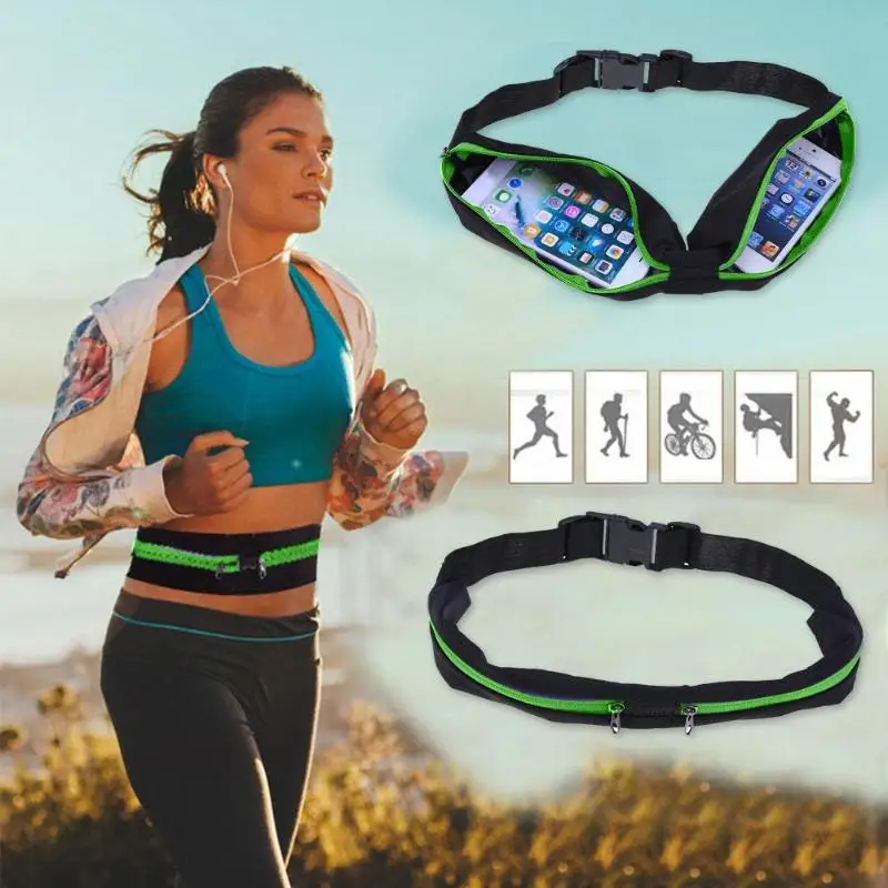 Women\'s Waterproof Running Belt Bag Nature Hike Trail Jogging Sports Training Bag Fitness Waist Phone Bag Female Belt Dropship