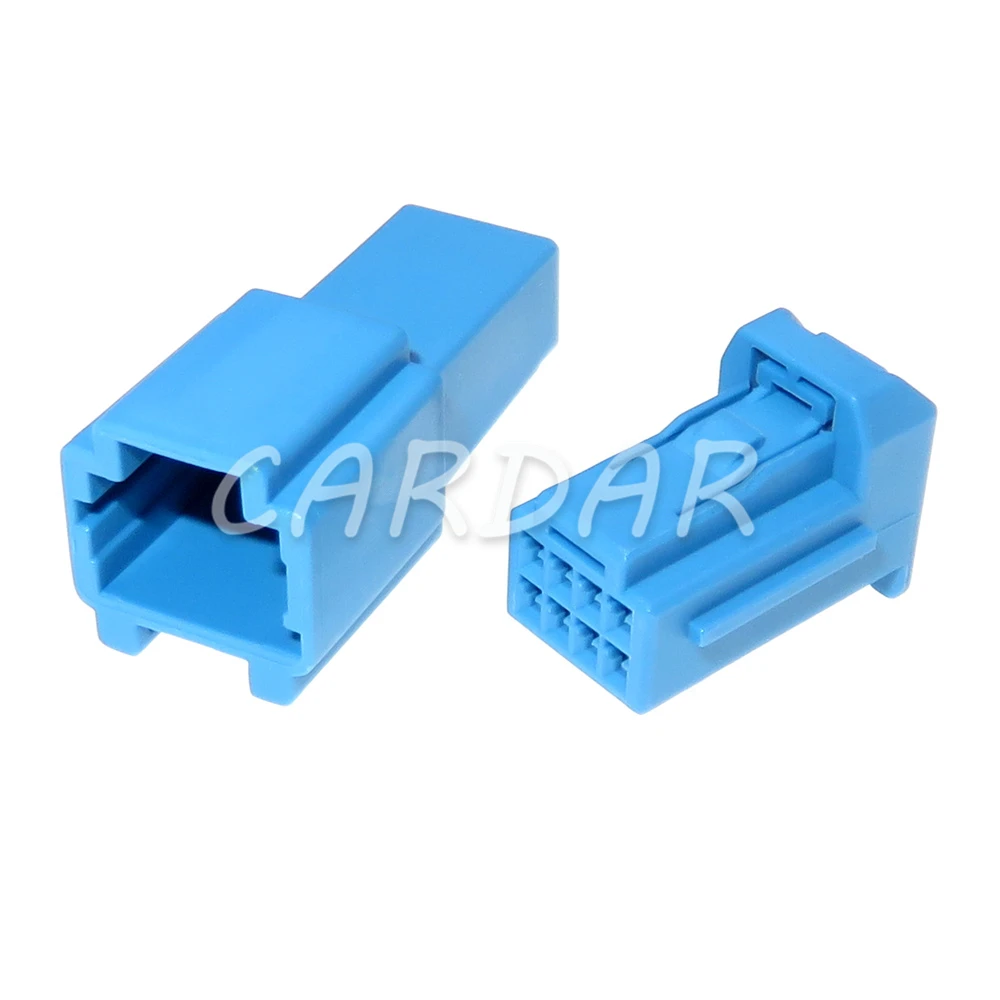 1 Set 8 Pin Blue Car Unsealed Connector Automobile Male Female Plastic Housing Wire Socket AC Assembly 6098-6522