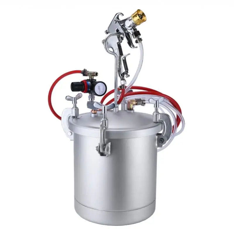 

Paint Tank 2-1/2 Gallon Pressure Pot Paint Tank Paint 10L Air Fluid Hoses Housekeeping or Commercial Painting