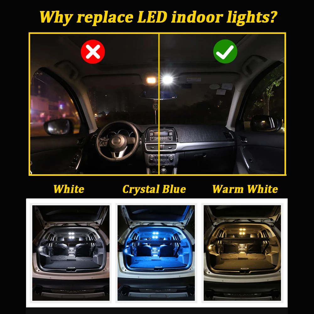 BMTxms Canbus Indoor Light LED For Volvo S40 S60 S70 S80 S90 II I 1999 2001 2002 2003 2004 2005 2006 2007 2011 2020 Accessories