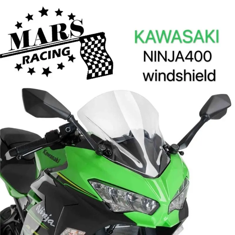 

Fits For NINJA 400 NINJA400 Ninja-400 2018 2019 2020 2021 Motorcycle Accessories Windshield WindScreen Deflector Visor Viser