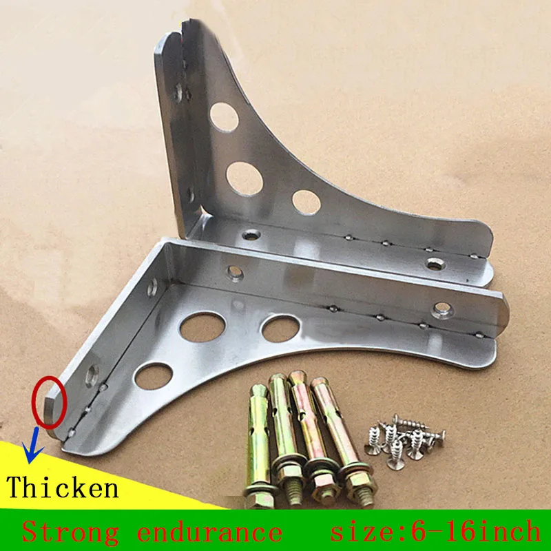 

Thicken Triangle Bracket Support Frame, Marble Bracket, Washbasin Corner, TV Cabinet, Tripod Bearing Seat, 2Pcs