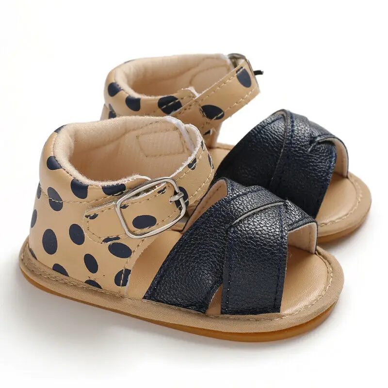 2019 Casual Children Girls Flower Sandals Kids Fashion Genuine Leather Shoes summer baby new scandals white gold dot shoes