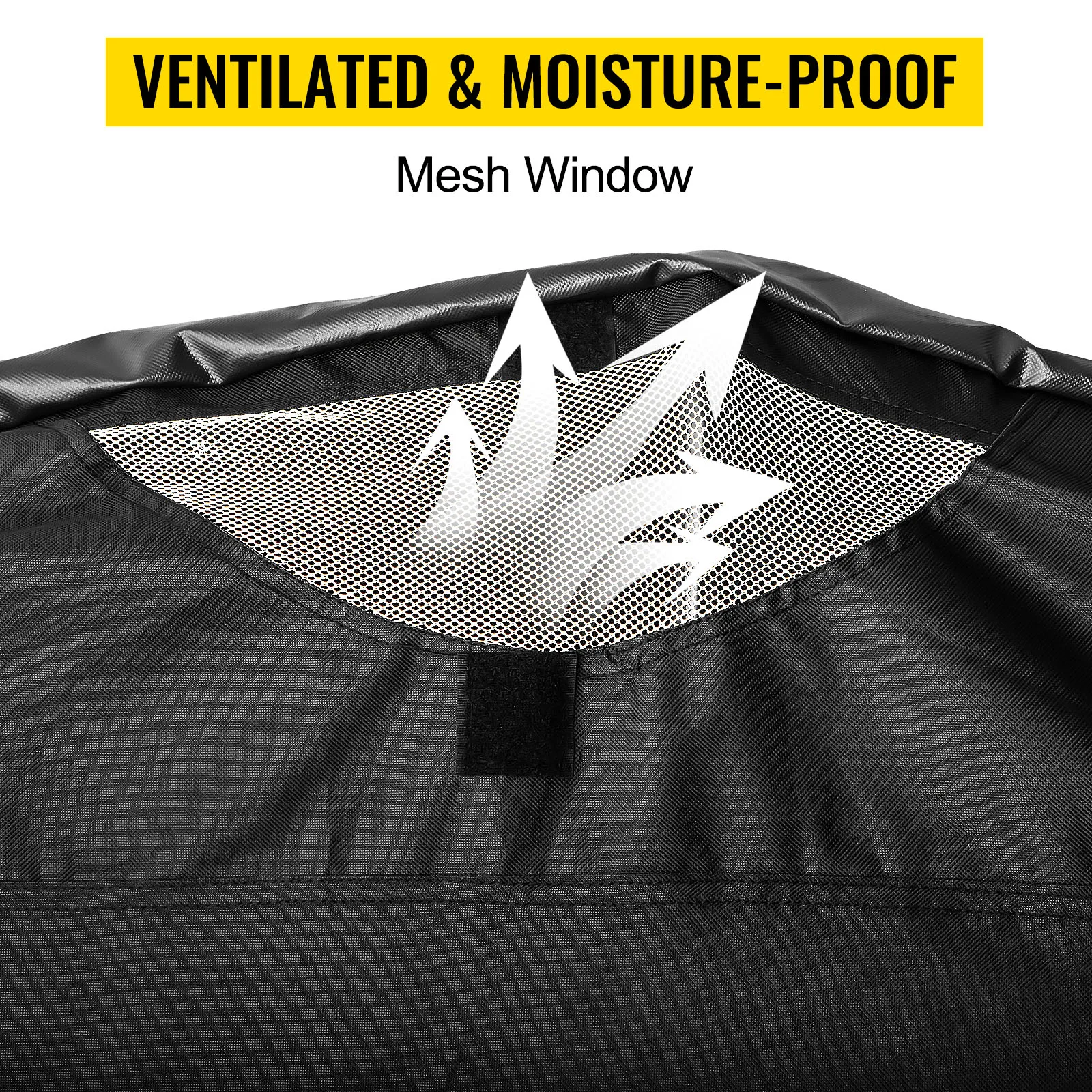 VEVOR Motorcycle Shelter Black Retractable Waterproof UV Protected Windproof Dustproof Anti-Fading Storage Cover Tent W/ Lock