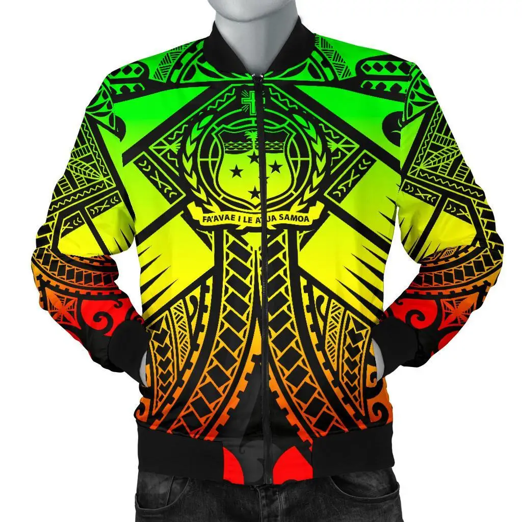 PLstar Cosmos Samoa Tattoo Tribal Bomber Jacket 3DPrinted Unique NewFashion Unique Sportswear Unisex Casual Windbreaker Style-1