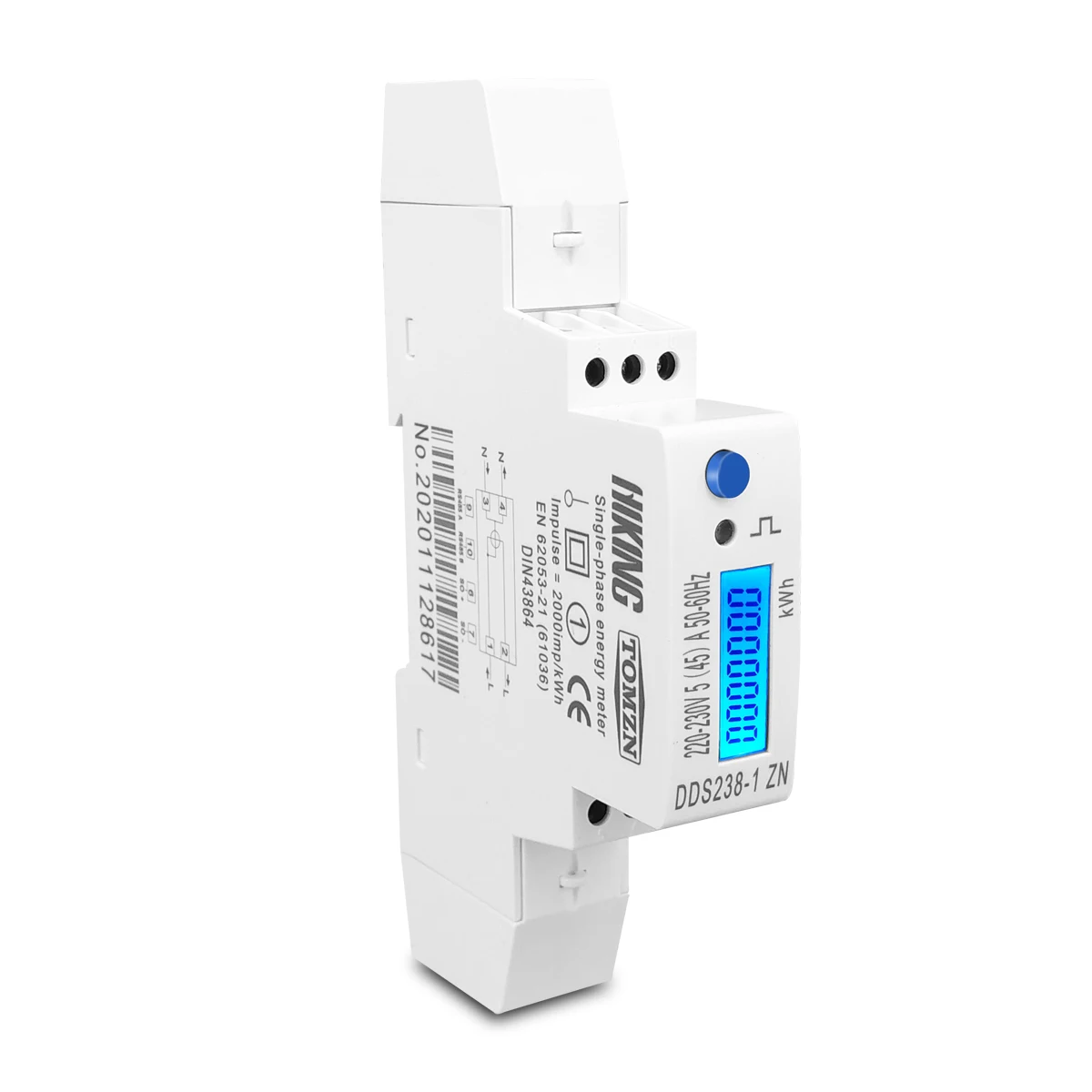 5(45)A 45A MAX 220V 230V 50HZ 60HZ tensione corrente monofase su guida Din KWH Watt ora contatore di energia con RS485 MODBUS-RUT