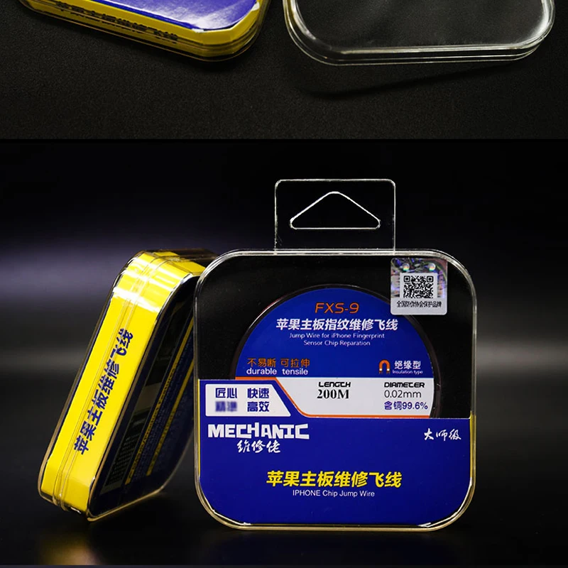 メカニックの携帯電話マザーボード,iPhoneマザーボード修理,ジャンパー線0.01mm,0.02mm,FX-9 mm,FXS-9用