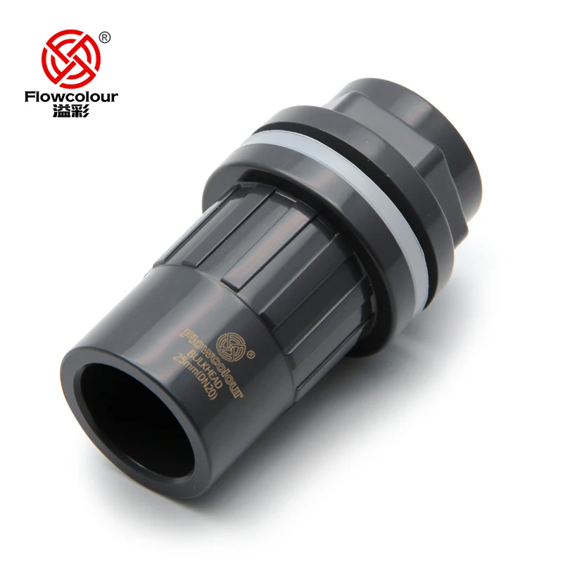 Flowcolour 20-50mm UPVC bulkhead Garden Irrigation Watering Pipe Adapter Tube Parts Tools  Connector Aquarium Tank Tube Adapter