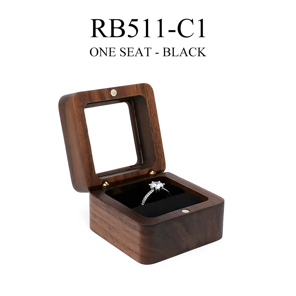 Holz-Ringbox Hochzeits-Schmuckorganizer Geschenkbox Personalisierte Gravur Heiratsantrag Ringhalter Armband Ohrring Verpackung
