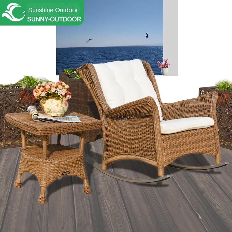Sunshine открытый ротанговый стол и стулья, вилла, внутренний двор, сад, для досуга кресло-качалка, комбинированный кофейный столик