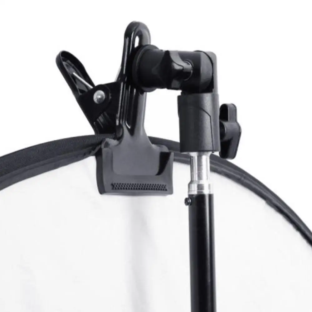 Reflector Holder Clip Light Stand Attachment 1/4" -3/8" Stud Fit Light Stand and Tripod Photography Background Cloth Clip