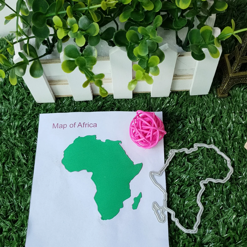 Metal cutting Die   Map of Africa DIY scrapbook Decoration process Die-cut Paper Card making New template