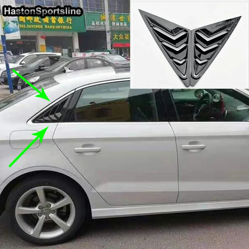 

For Audi A3 S3 Sline Sedan ABS Auto Side Window Air Vent Intake Decoration Trims 2014~2017 Car Accessories