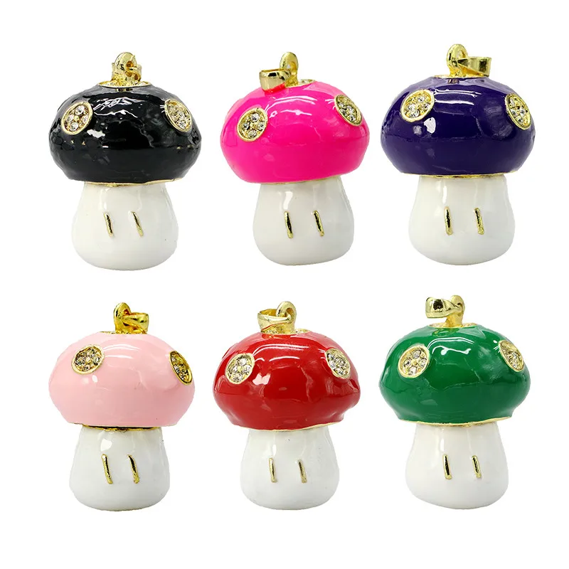 Pen Drive 64GB Metal Crystal Red Mushroom Model 4GB 8GB 16GB 32GB USB Flash Drive Lovely Flash Disk Gifts