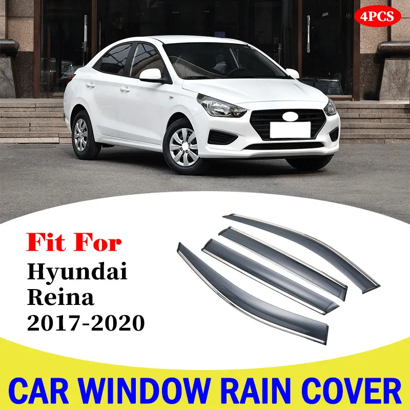 

Car Cover Window Visor Sun Rain Wind Deflector Awning Shield For Hyundai Reina 2017-2020 Weather Shield Car Accessories