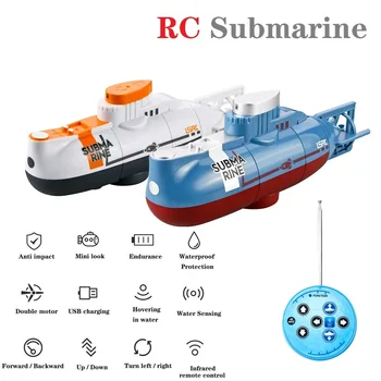 Mini RC submarine remote control boat waterproof diving toy simulation model gift for children boy girl gift military educational