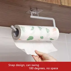 Soporte de papel higiénico ajustable autoadhesivo, portarrollos de baño de cocina, toallero de plástico para almacenamiento de pañuelos de baño, papel de váter