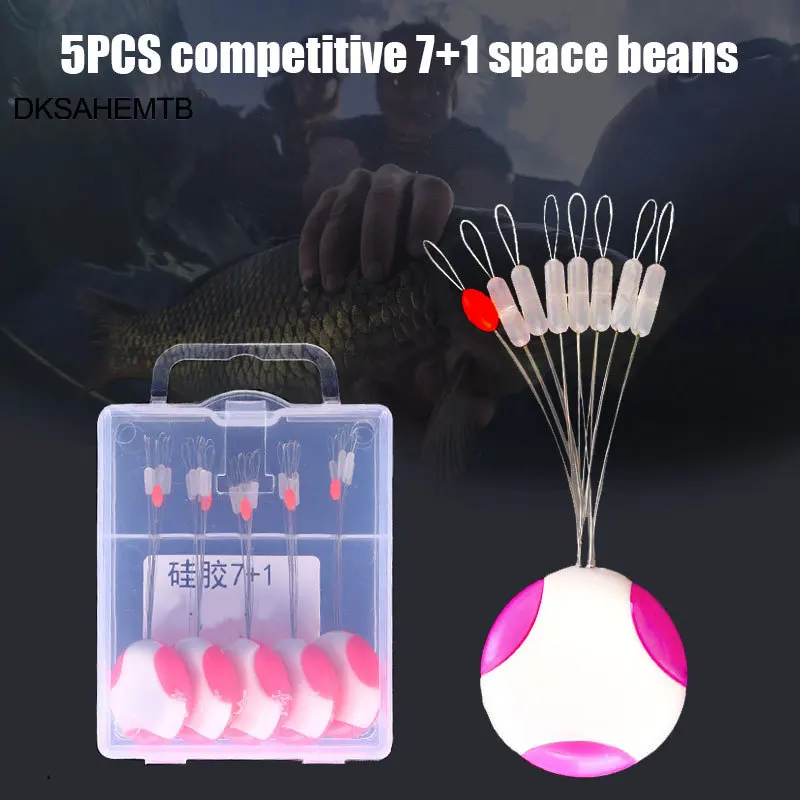 

5pcs Fishing Stopper Silicone Float Bead Fishing Line Stops Space Bean Fishing Tackle Bait Accessories MJ