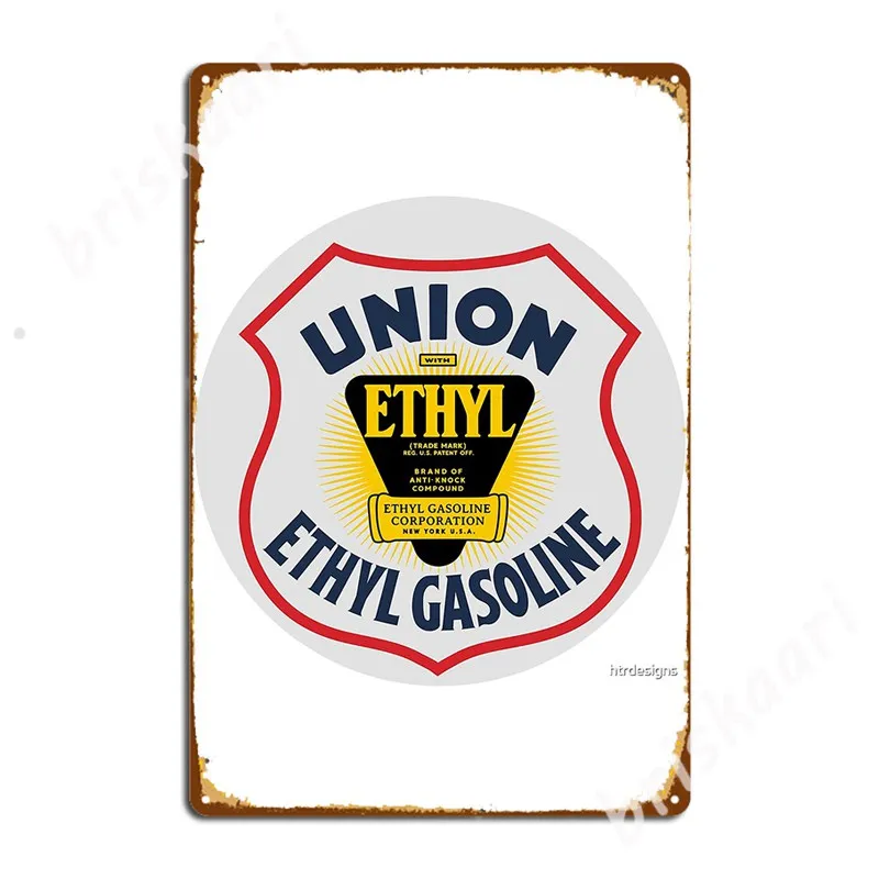 Union Ethyl Gasoline Vintage Sign Reproduction Metal Signs Cinema Wall Decor Wall Cave Funny Tin sign Posters