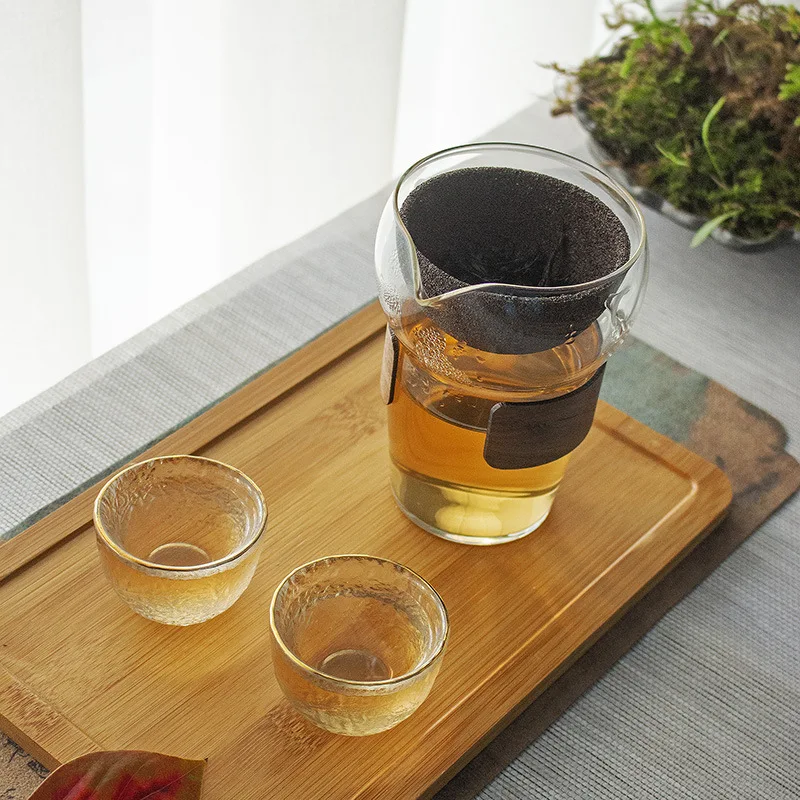 Shake Bubble Travel Tea Set Automatic Tea Set Lazy Automatic Tea Maker Heat-Resistant Glass with Filter Kung Fu Tea Set Glass