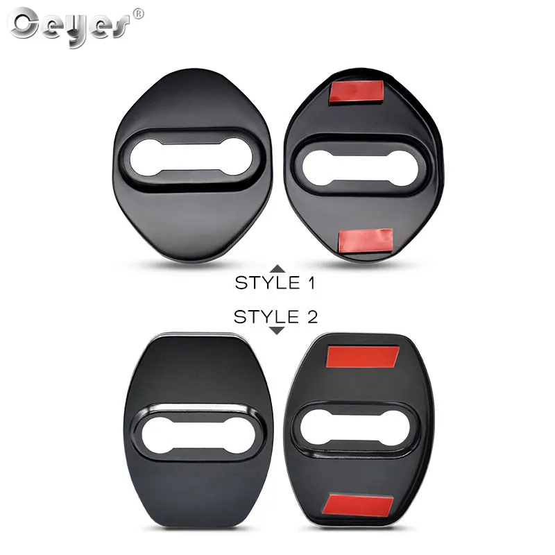 Ceyes 4pcs Car Accessories Protecte Door Lock Covers For Toyota Chr Daihatsu Mazda For Honda Mugen Lexus Auto Decorate Styling