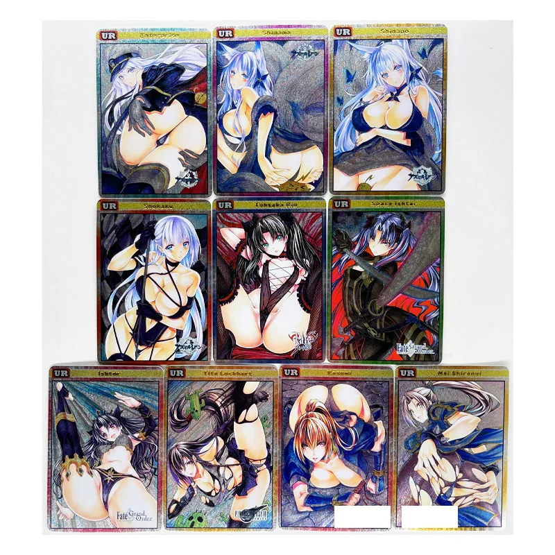 

10pcs/set Fate Tohsaka Rin ACG Sexy UR Rough No.1 Flash Toys Hobbies Hobby Collectibles Game Collection Anime Cards