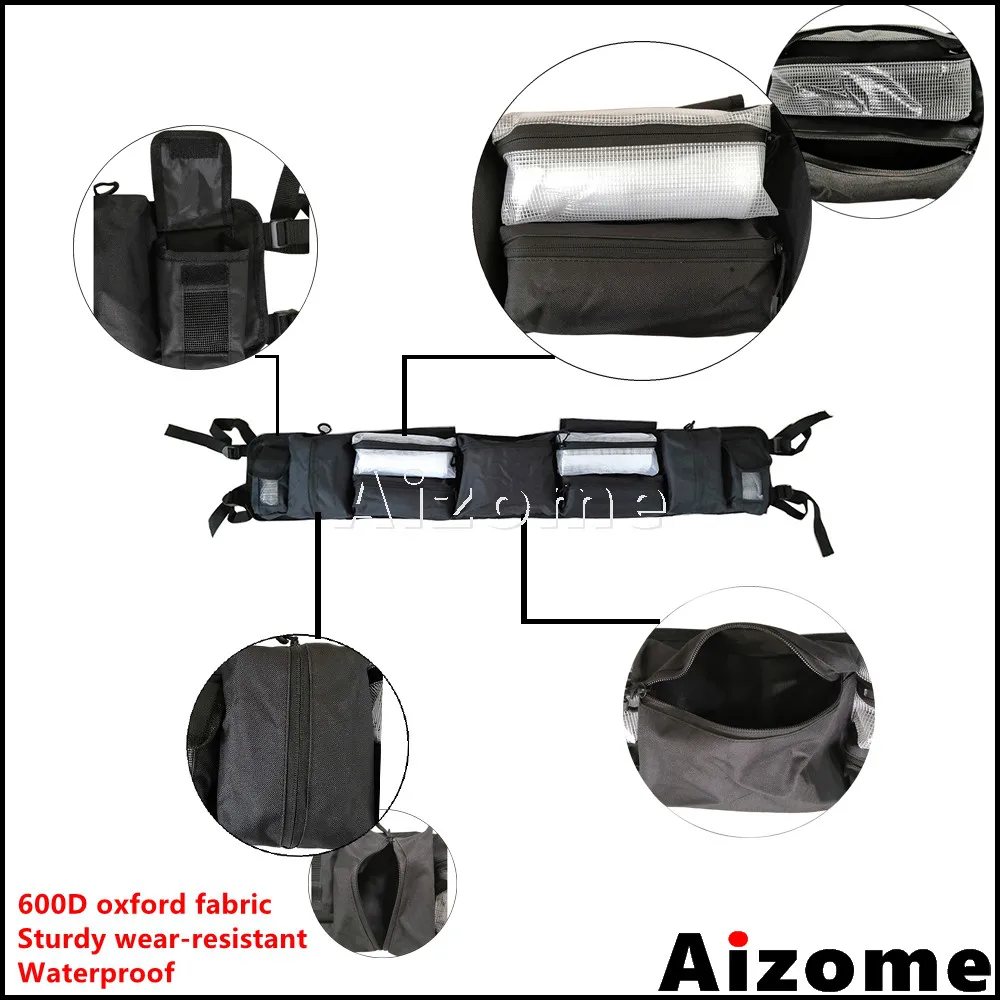 Motorcycle Bag Waterproof UTV Large Cage Roller Organizer Storage Bag Load Easy Installation For Polaris RZR Yamaha Kawasaki