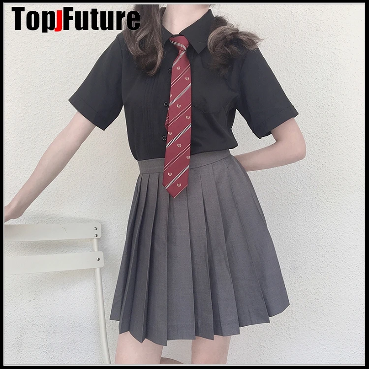 

Girl's Japanese Summer High Waist Pleated Skirt set Women JK School Uniform Students Cloths LOLITA cosplay suits