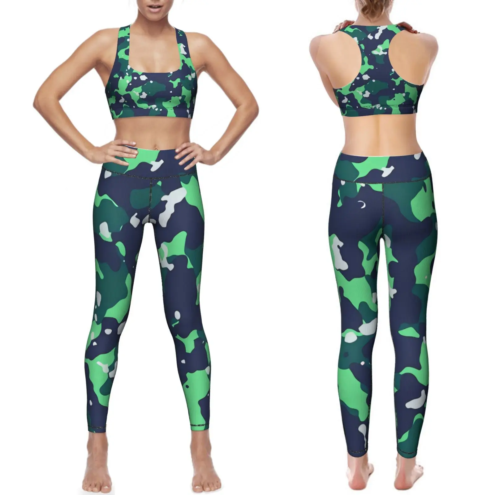 Naadloze Sexy Fitness Vrouwen Sport Leggings Ademende Gym Fitness Up Kleding Mode Patchwork Print Hoge Taille Tas Heup Broek