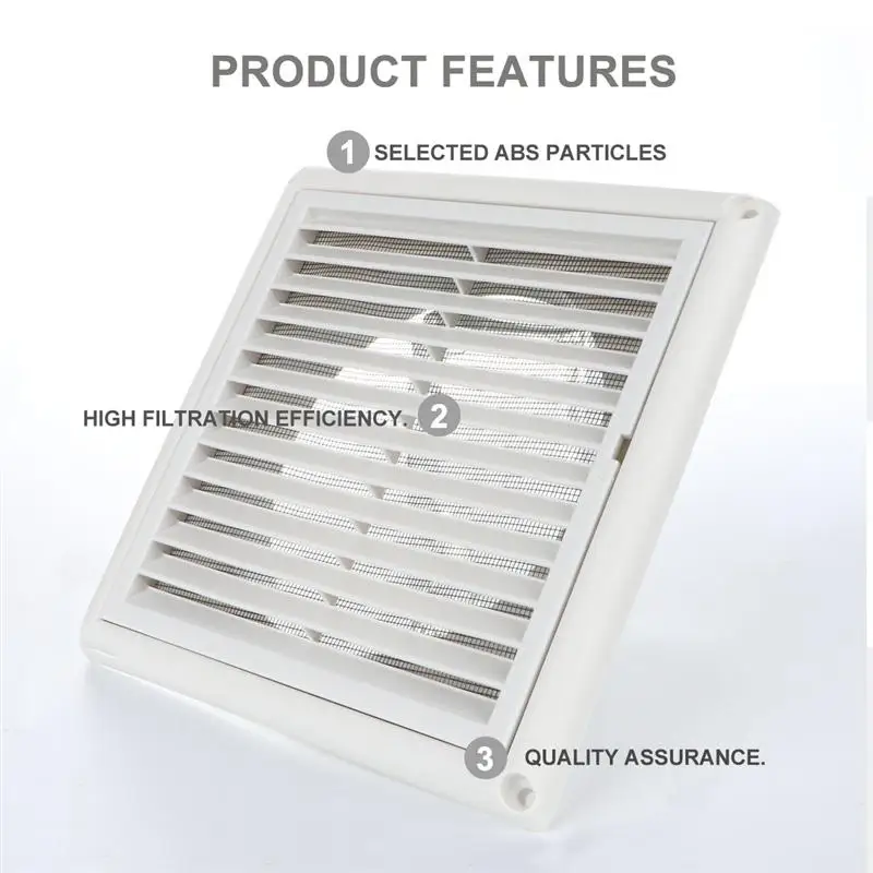 Vent Air Cover ครอบคลุมผนังกำแพงย่างระบายอากาศ Vents เพดานพลาสติกสำหรับภายในภายนอกลงทะเบียนเครื่องปรับอากาศเครื่องเป่ารู