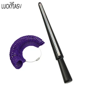 Schmuckwerkzeuge Ringgröße Dorn Stick Finger Gauge Ring Sizer Messung Schmuck Werkzeug Set Ringgröße Modeschmuck Werkzeuge
