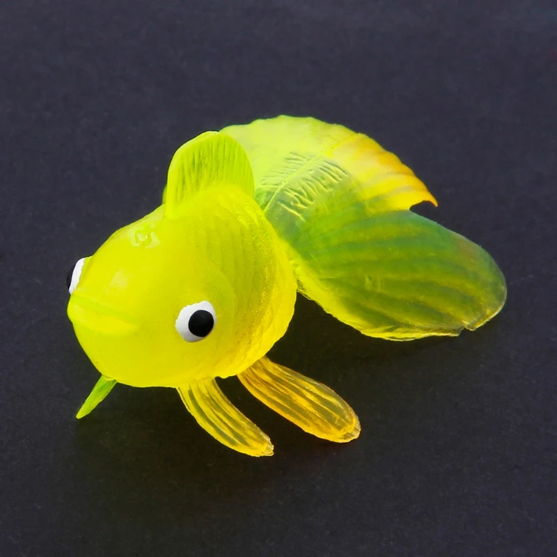 20pcs Rubber Simulation Small Goldfish Gold Fish Kids Toy Decoration Bath Toy