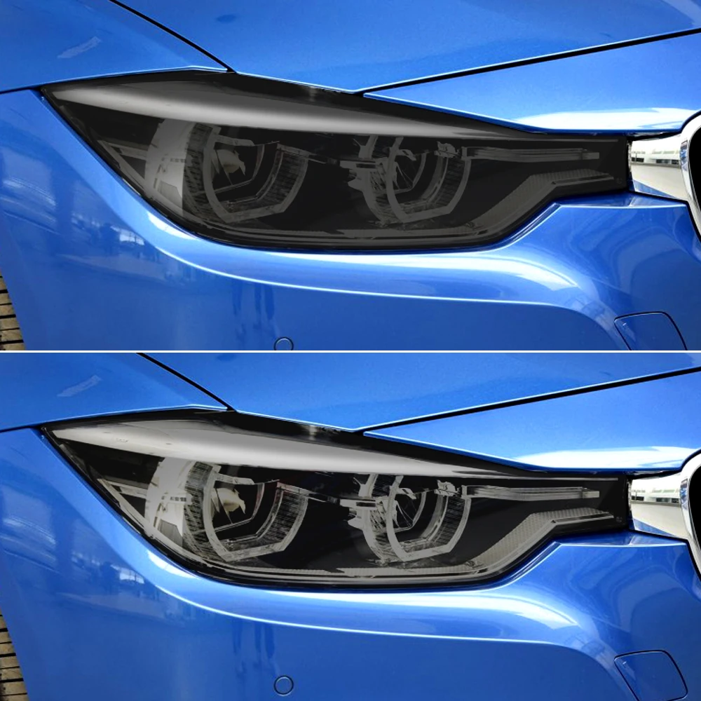 السيارات سيارة الدخان الضباب الخفيف المصباح الفينيل الخلفي تينت الشرائط ملصق سيارة العلوي فيلم # YL1 #4