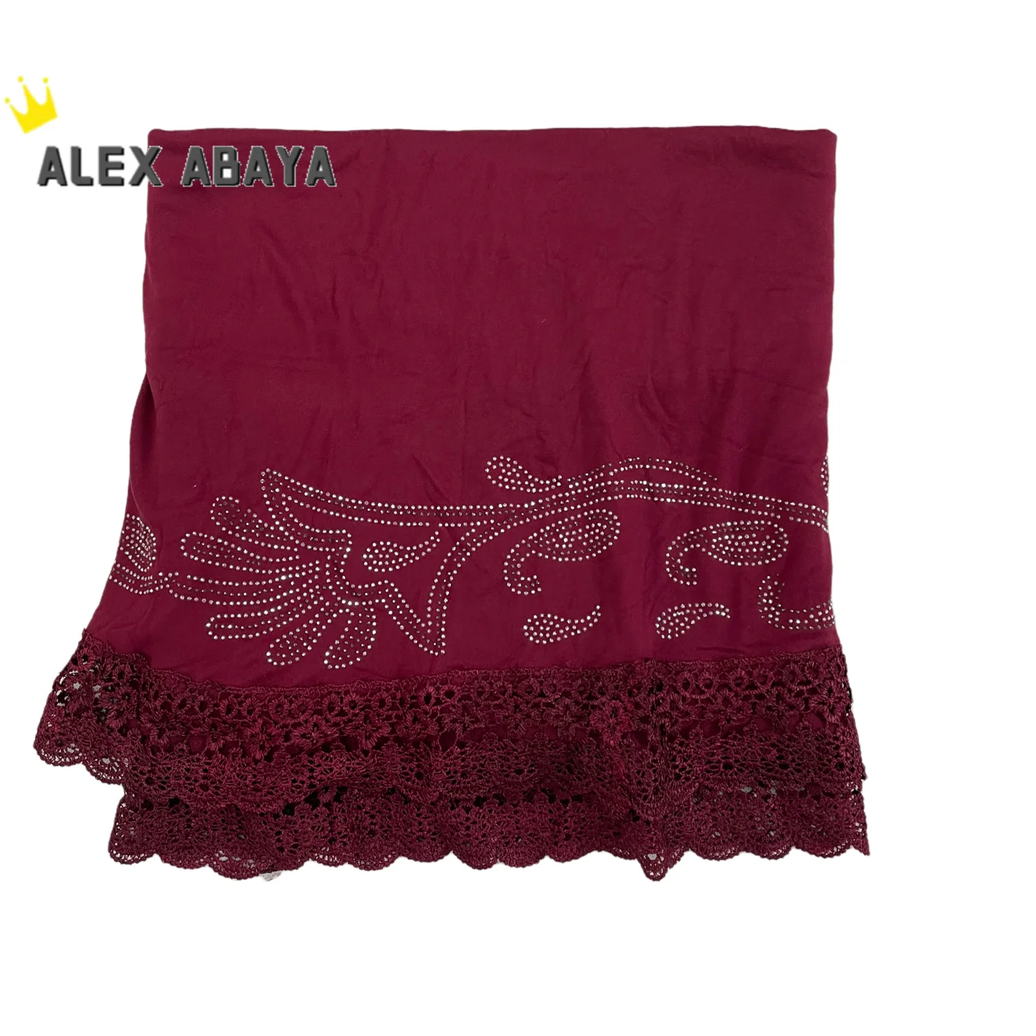 African Soft Cotton Lace Scarf for Muslim Women, Hijab, Shawls, Wraps, Latest, 100% Cotton