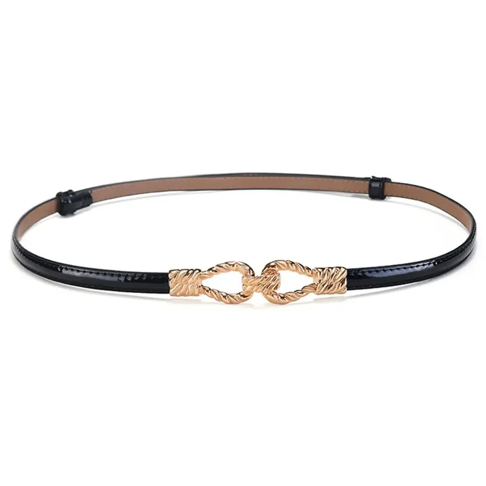 Fashion Design Leather Slim Belt Female Styles Skirt Decorative Hook Buckle Real Genuine Waistband Belts for Women FCO202