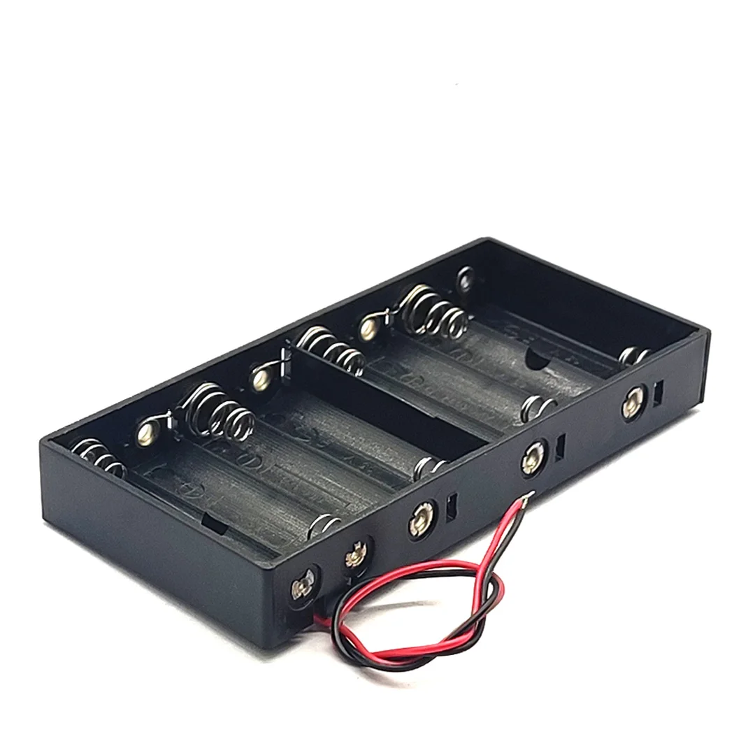 8AA Battery Holder 8 AA Battery Box Case AA Battery Storage Case 8 AA 12V Battery Case With Line DIY