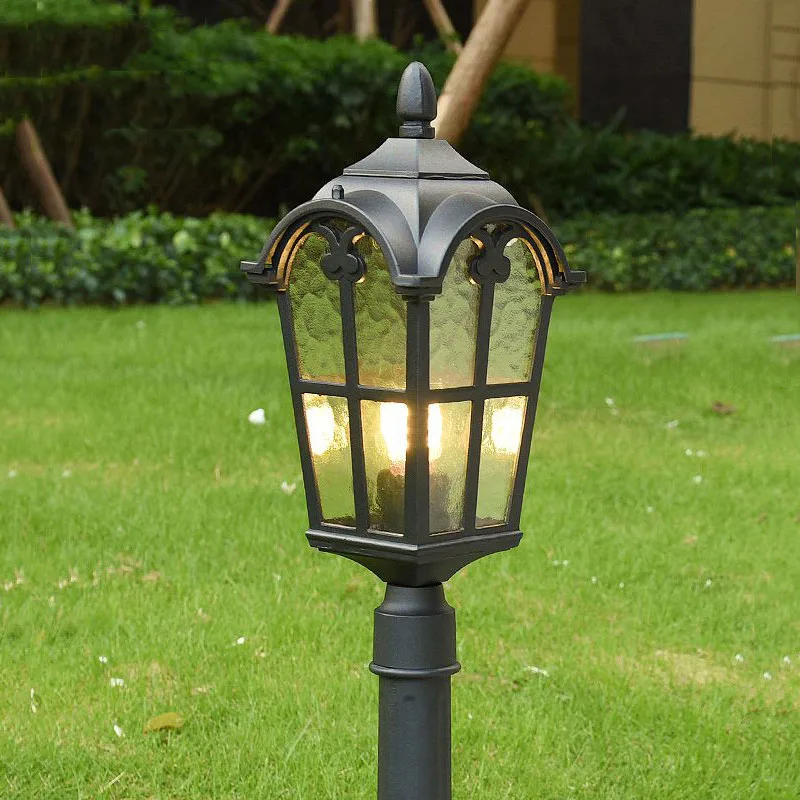 European Retro Outdoor Waterproof Aluminum Lawn Lamp Garden Lamp Villa Community Courtyard Lamp Outdoor Aisle Path Lawn Lamp