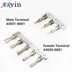 50Pcs MX3.0 Female Male Terminal Micro-Fit 3.0mm Connector Female Terminal Pins 43030-0001 / Male Terminal Pins 43031-0001