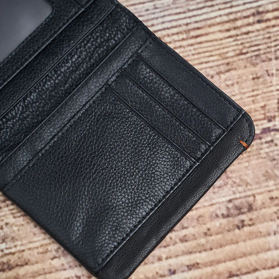 Dünnen männer Geldbörse Aus Echtem Leder Lässig Kleine Geldbörse Kredit Visitenkarte Halter Brieftasche Bifold Mini Geld Tasche Geldbörse NUPUGOO – Detail 11