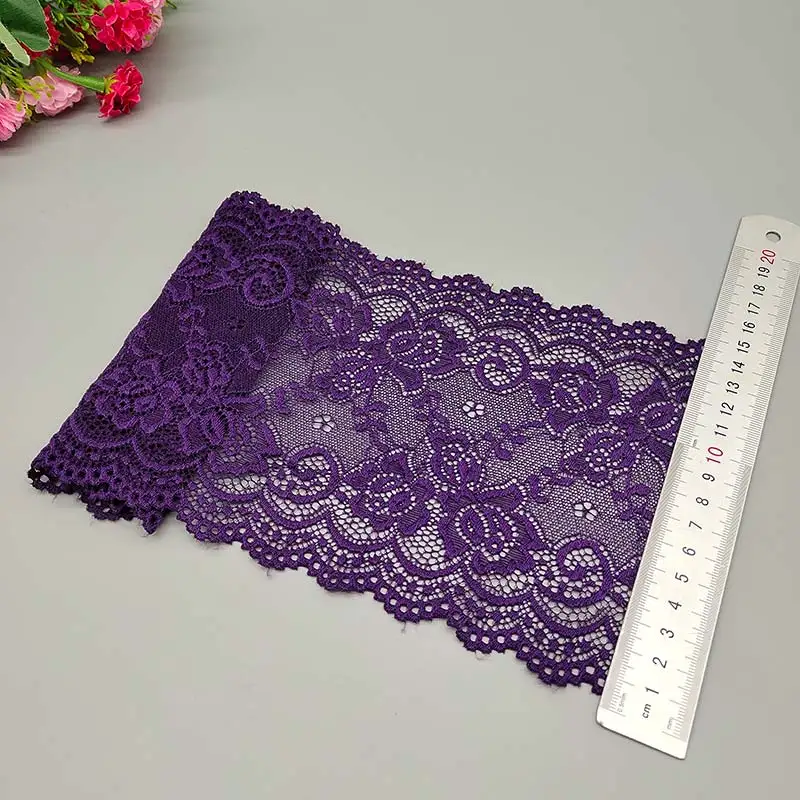 Beatiful 1 Yard Thickened Soft Elastic 15CM Wide Lace Trim Diy Clothes Skirt Fabric Used For Underwear Panties Skirt Lace Ribbon