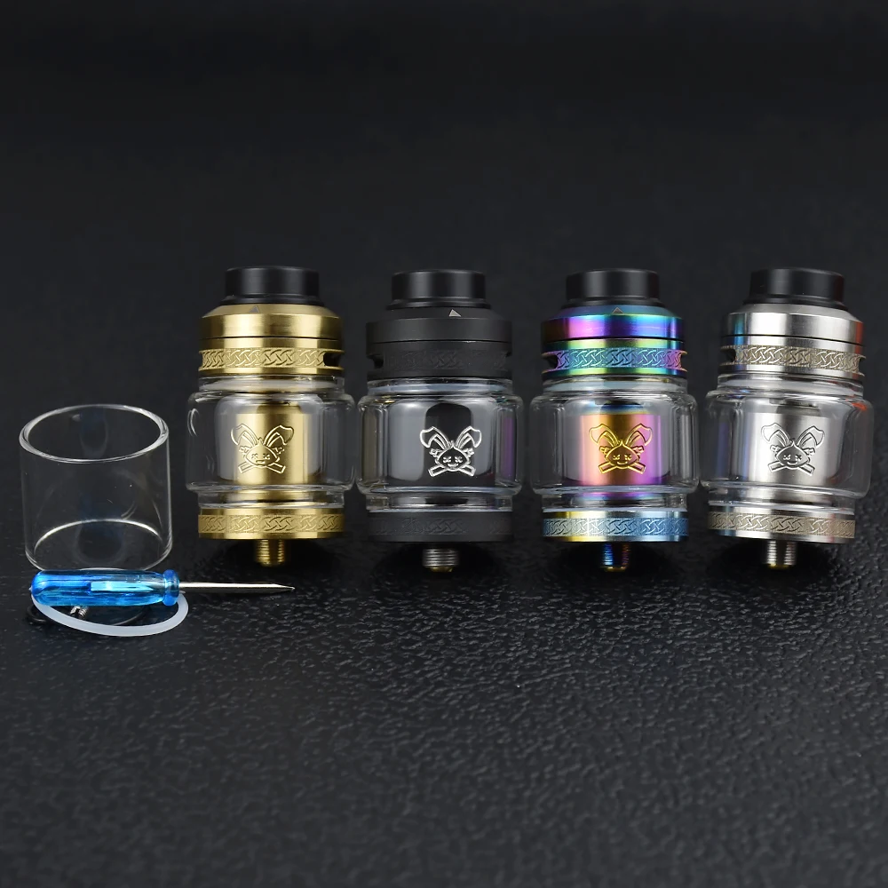 

Dead Rabbit V2 RTA 2ml / 5ml capacity 25mm tank 316 SS Electronic cigarette rta Dual Coil vape atomizer fit mech mod vs zeus rta