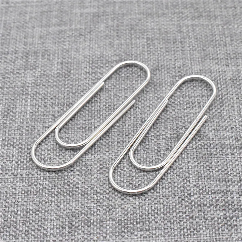 

4pcs of 925 Sterling Silver Paper Clip Clasps with Rhodium Plated for Journal Bookmark