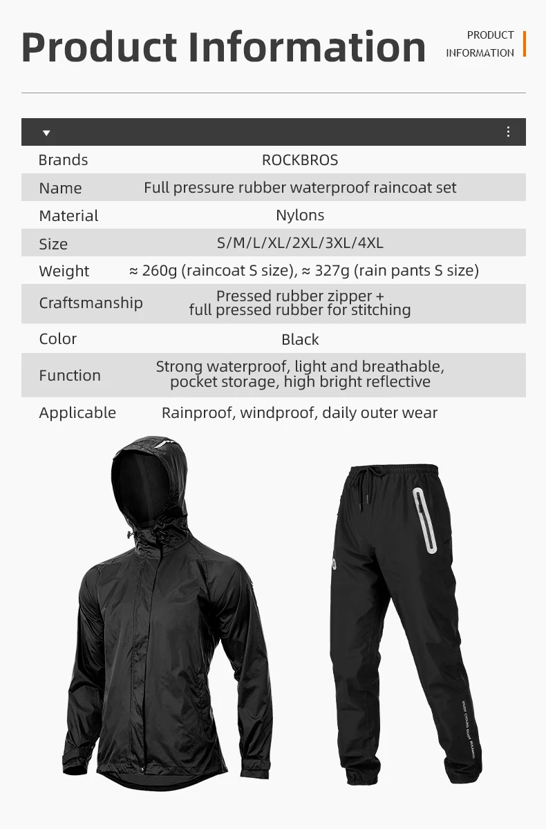 ROCKBROS MTB-Fahrradjacke, wasserdicht, leicht, atmungsaktiv, reflektierend, Fahrradanzüge, winddicht, Jersey, Regenmantel, Fahrradausrüstung – Detail 2