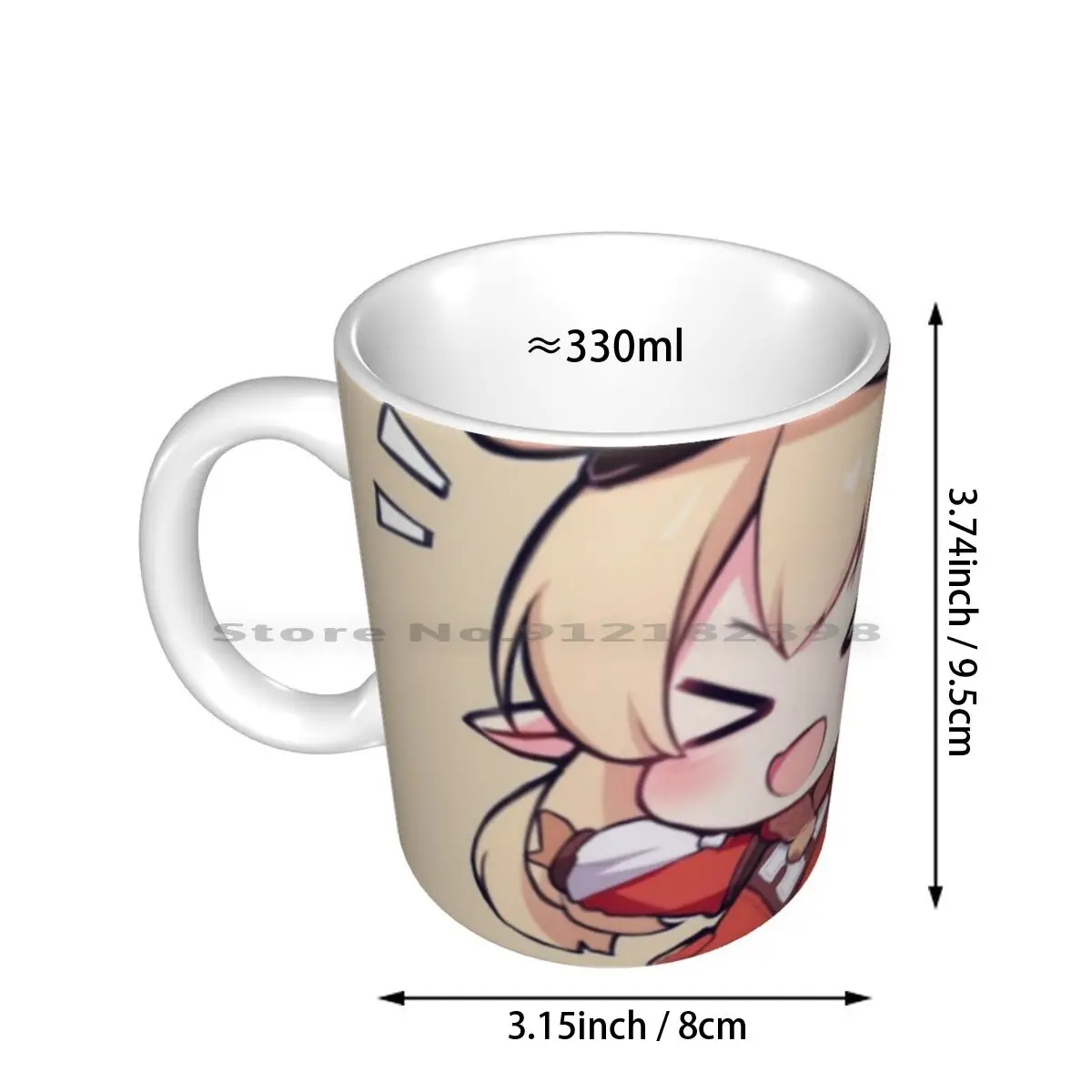 Klee Chibi-Genshin Impact Ceramic Mugs Coffee Cups Milk Tea Mug Genshin Impact Diluc Genshin Impact Fishcl Genshin Impact Qiqi