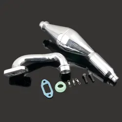 1set Aluminum Alloy Side Exhaust pipe Fit for 1/5 RC Car HSP Baja SS FG 15003