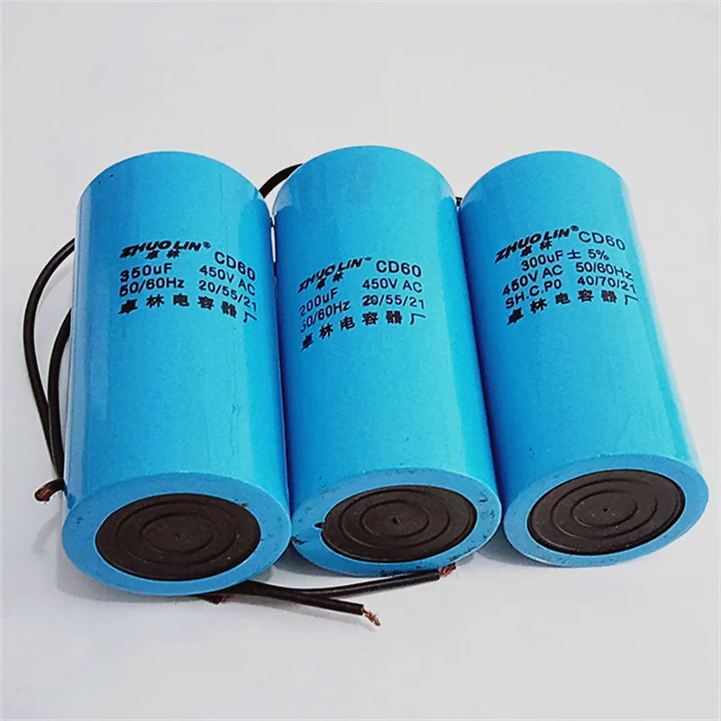 AC Water pump startup capacitor Motor Capacitor Start Capacitor CD60 450VAC 100uF/150uF/200uF/250uF/300uF/400uF/500uF