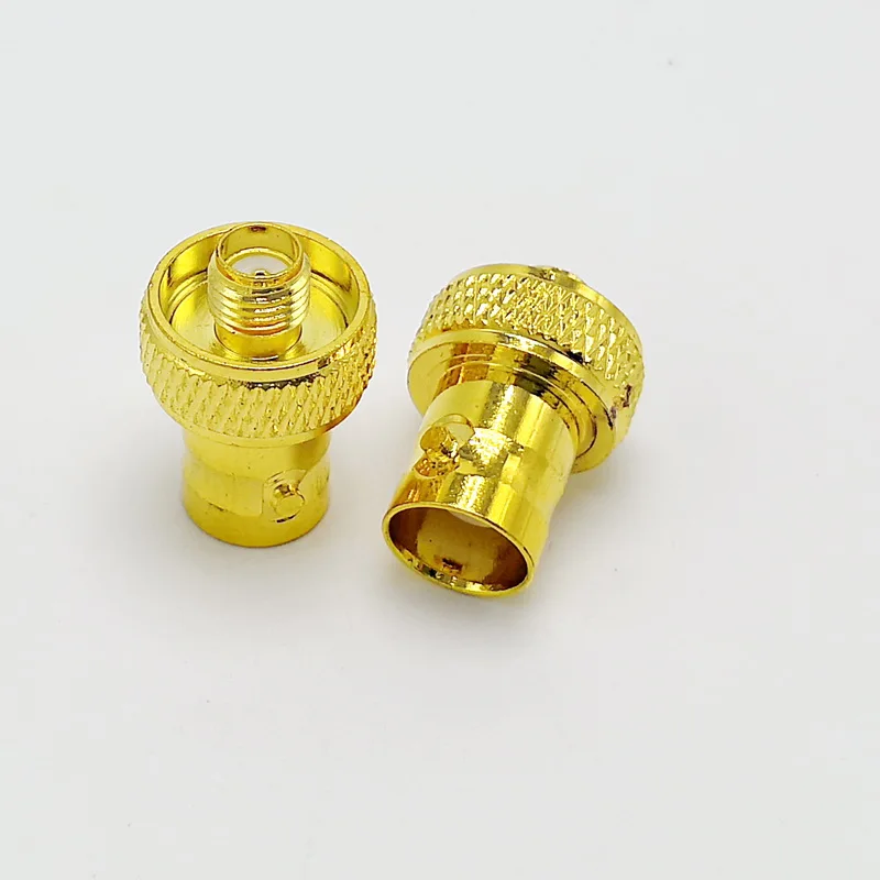 BNC อะแดปเตอร์ SMA GOLD-Plated สำหรับ Walkie-talkie เสาอากาศ BNC หญิงหญิง SMA Connector อะแดปเตอร์ 1pcs