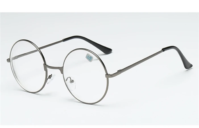 Runde Myopie-Brille für Damen und Herren, Retro-Metallbrille mit klaren Gläsern, kurzsichtige Brille, schwarz, silberfarben, goldfarbene Rahmen, -1,0, -1,5, -2,0 bis -4,0 – Detail 9