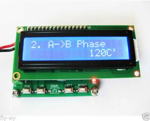 Three-Phase Sine Signal Generator 0 to 360 ° Frequency meter Counter 1.00~200KHZ